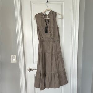 Vero Moda Tan Ruffled Tiered Sundress